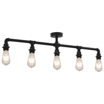 Plafondlamp 5xE27 zwart 1