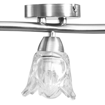 Plafondlamp met glazen tulpvormige kappen 5xE14 transparant 6