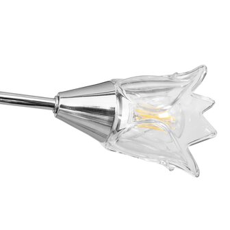 Plafondlamp met glazen tulpvormige kappen 5xE14 transparant 7