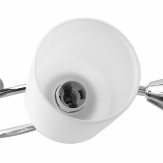 Plafondlamp met keramieken cilindervormige kappen 5xE14 wit 8