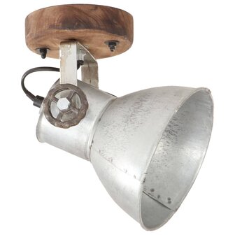 Wand-/plafondlampen industrieel 2 st E27 20x25 cm zilverkleurig 3