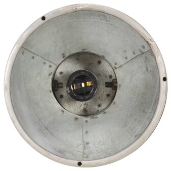 Plafondlamp industrieel E27 mangohout zilverkleurig 7
