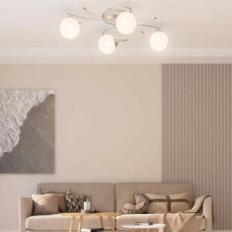 Plafondlamp met glasbollen rond 4xG9 1