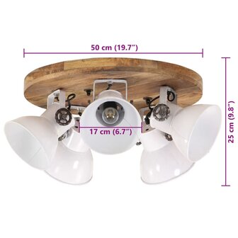 Plafondlamp 25 W E27 50x50x25 cm wit 8