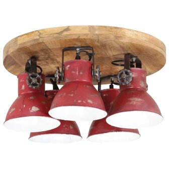 Plafondlamp 25 W E27 50x50x25 cm verweerd rood 3