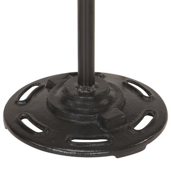Vloerlamp met 2 lampenkappen E27 gietijzer zwart 8