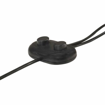 Vloerlamp met 2 lampenkappen E27 gietijzer zwart 9