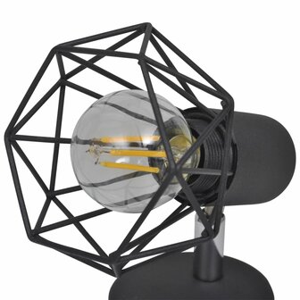 Wandlampen 2 st met LED industri&euml;le stijl zwart 10