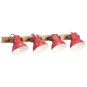 Wandlamp 25 W E27 90x25 cm verweerd rood 2