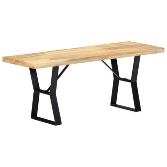 Bankje 110 cm massief mangohout 11
