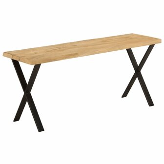 Bankje met natuurlijke rand 105 cm massief mangohout 10