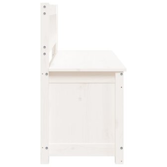 Bankje 110x41x76,5 cm massief grenenhout wit 6