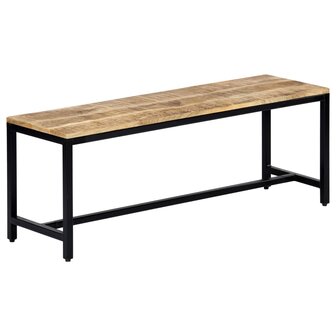 Eetbank 120 cm massief ruw mangohout 10