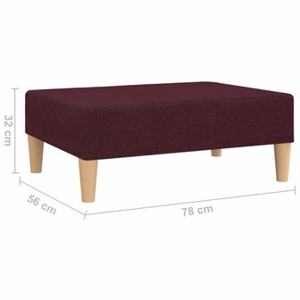 Voetenbank 78x56x32 cm stof paars 6