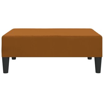 Voetenbank 78x56x32 cm fluweel bruin 3