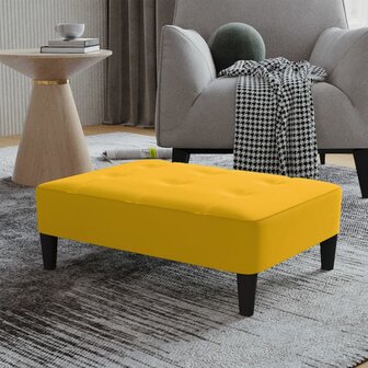 Voetenbank 78x56x32 cm fluweel geel 1