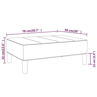 Voetenbank 78x56x32 cm fluweel geel 6