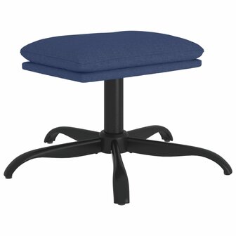 Voetenbank 60x60x36 cm stof blauw 2