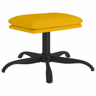 Voetenbank 60x60x36 cm fluweel mosterdgeel 2