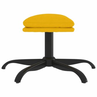 Voetenbank 60x60x36 cm fluweel mosterdgeel 4