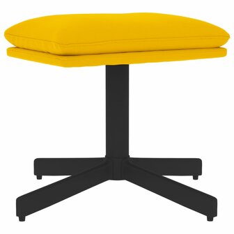 Voetenbank 60x60x36 cm fluweel mosterdgeel 2