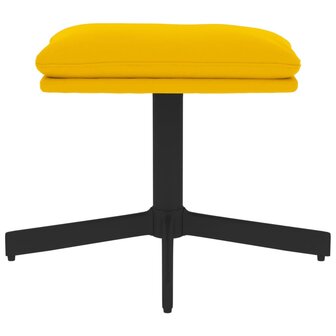 Voetenbank 60x60x36 cm fluweel mosterdgeel 3