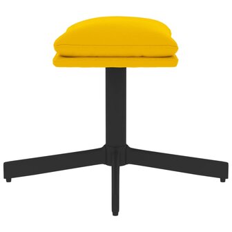 Voetenbank 60x60x36 cm fluweel mosterdgeel 4