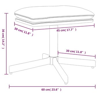 Voetenbank 60x60x36 cm fluweel mosterdgeel 6