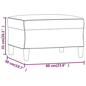 Voetenbank 60x50x41 cm stof zwart 7