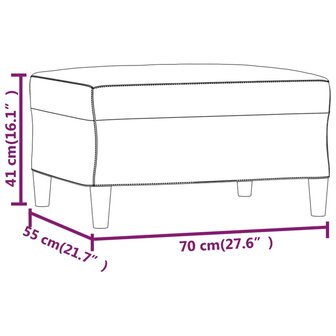 Voetenbank 70x55x41 cm stof wijnrood 7