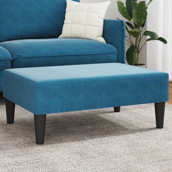 Voetenbank 77x55x31 cm fluweel blauw 1