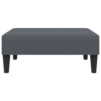 Voetenbank 77x55x31 cm fluweel donkergrijs 4