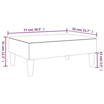 Voetenbank 77x55x31 cm fluweel donkergrijs 8