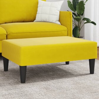 Voetenbank 77x55x31 cm fluweel geel 1