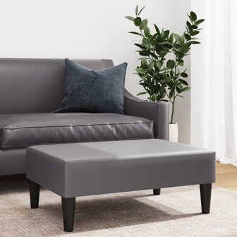Voetenbank 77x55x31 cm kunstleer grijs 3