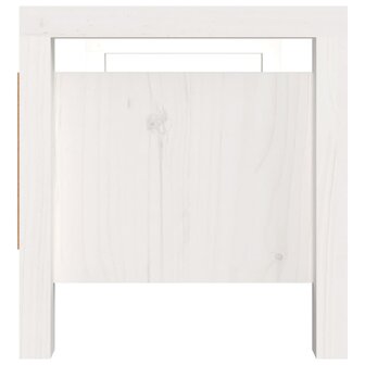 Halbankje 80x40x43 cm massief grenenhout wit 5