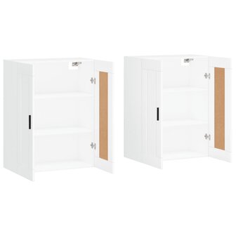 Hangkasten 2 st bewerkt hout wit 4