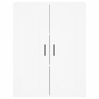 Hangkasten 2 st bewerkt hout wit 6