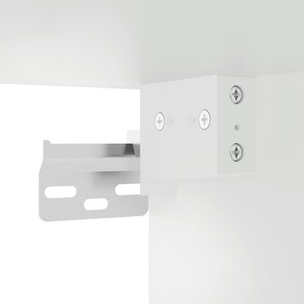 Hangkasten 2 st bewerkt hout wit 9