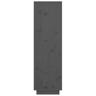 Hoge kast 38x35x117 cm massief grenenhout grijs 4