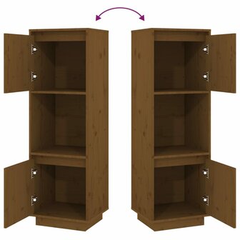Hoge kast 38x35x117 cm massief grenenhout honingbruin 6