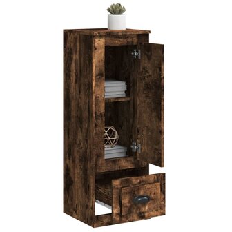 Hoge kast 36x35,5x103,5 cm bewerkt hout gerookt eikenkleurig 4
