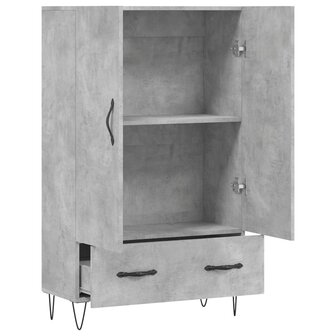 Hoge kast 69,5x31x115 cm bewerkt hout betongrijs 5