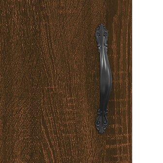 Hoge kast 69,5x31x115 cm bewerkt hout bruin eikenkleur 10
