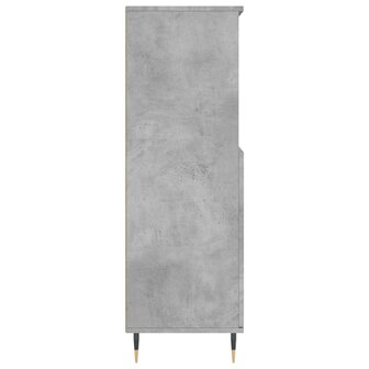 Hoge kast 60x36x110 cm bewerkt hout betongrijs 7