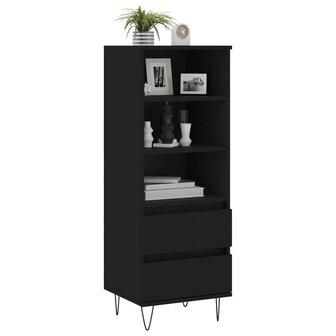 Hoge kast 40x36x110 cm bewerkt hout zwart 3