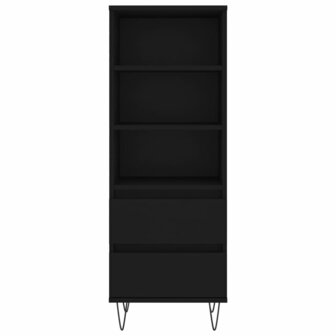 Hoge kast 40x36x110 cm bewerkt hout zwart 5