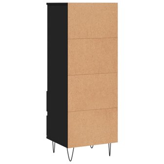Hoge kast 40x36x110 cm bewerkt hout zwart 8