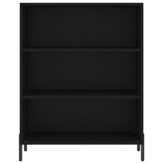 Schappenkast 69,5x32,5x90 cm bewerkt hout zwart 4