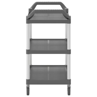 Trolley 3-laags 99x50x96 cm aluminium grijs 5